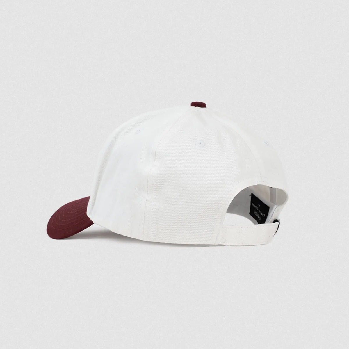 5-Panel Initial Hat - White/Maroon