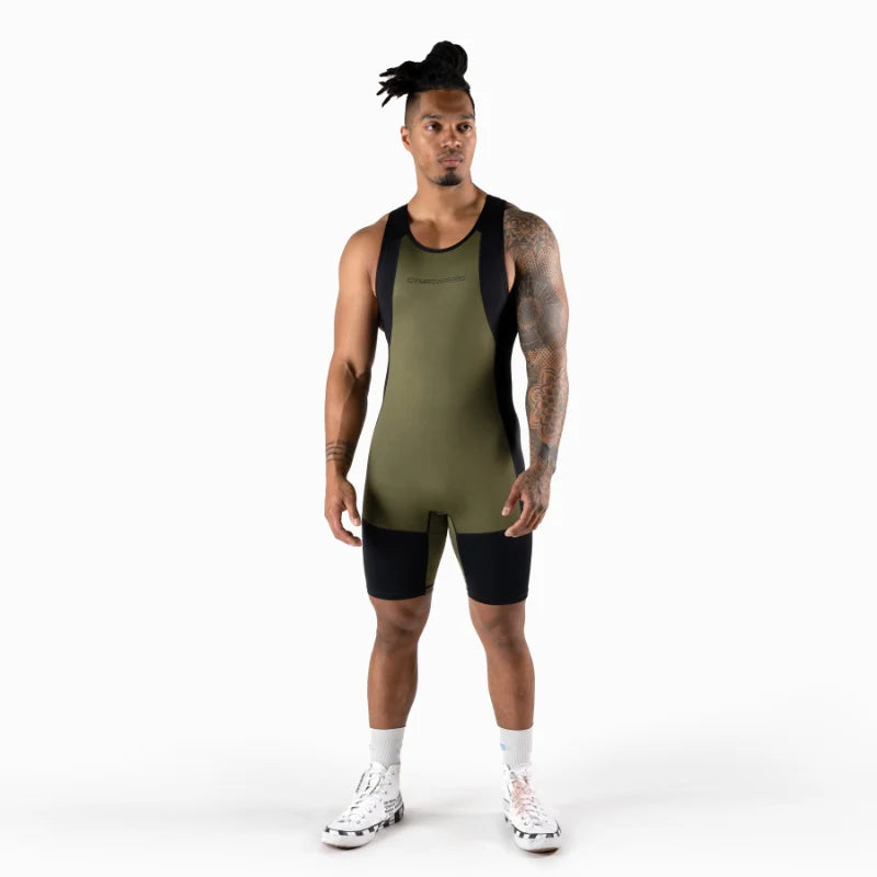 Apex Weightlifting Singlet - OD Green (IPF Approved)
