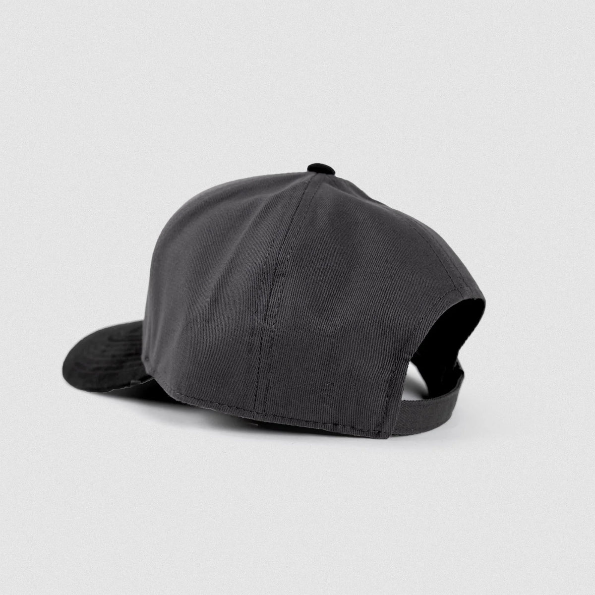 5-Panel Initial Suede Hat - Gray/Black