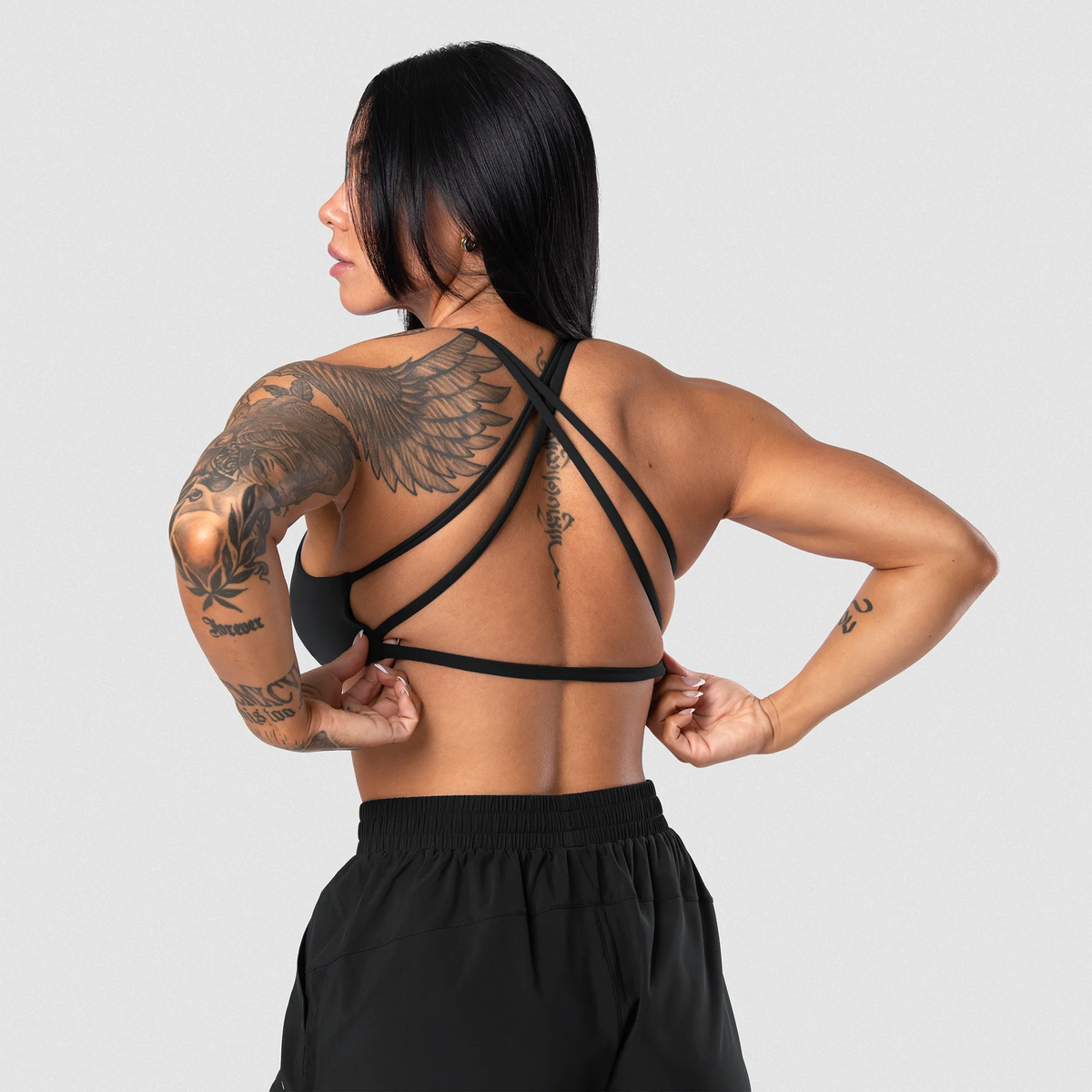 Axis Open Back Bra - Black