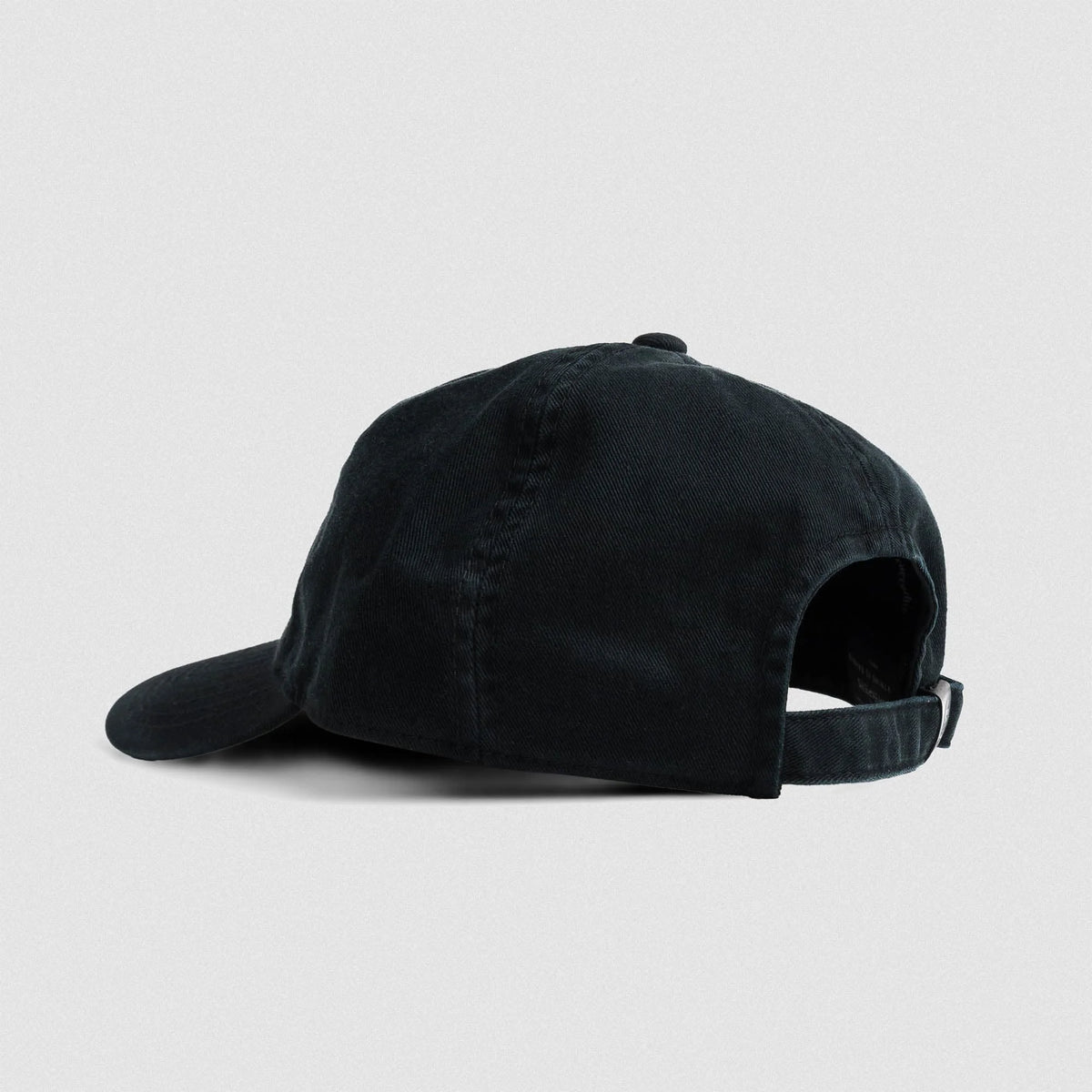 Washed 6-Panel Dad Hat - Black/Black