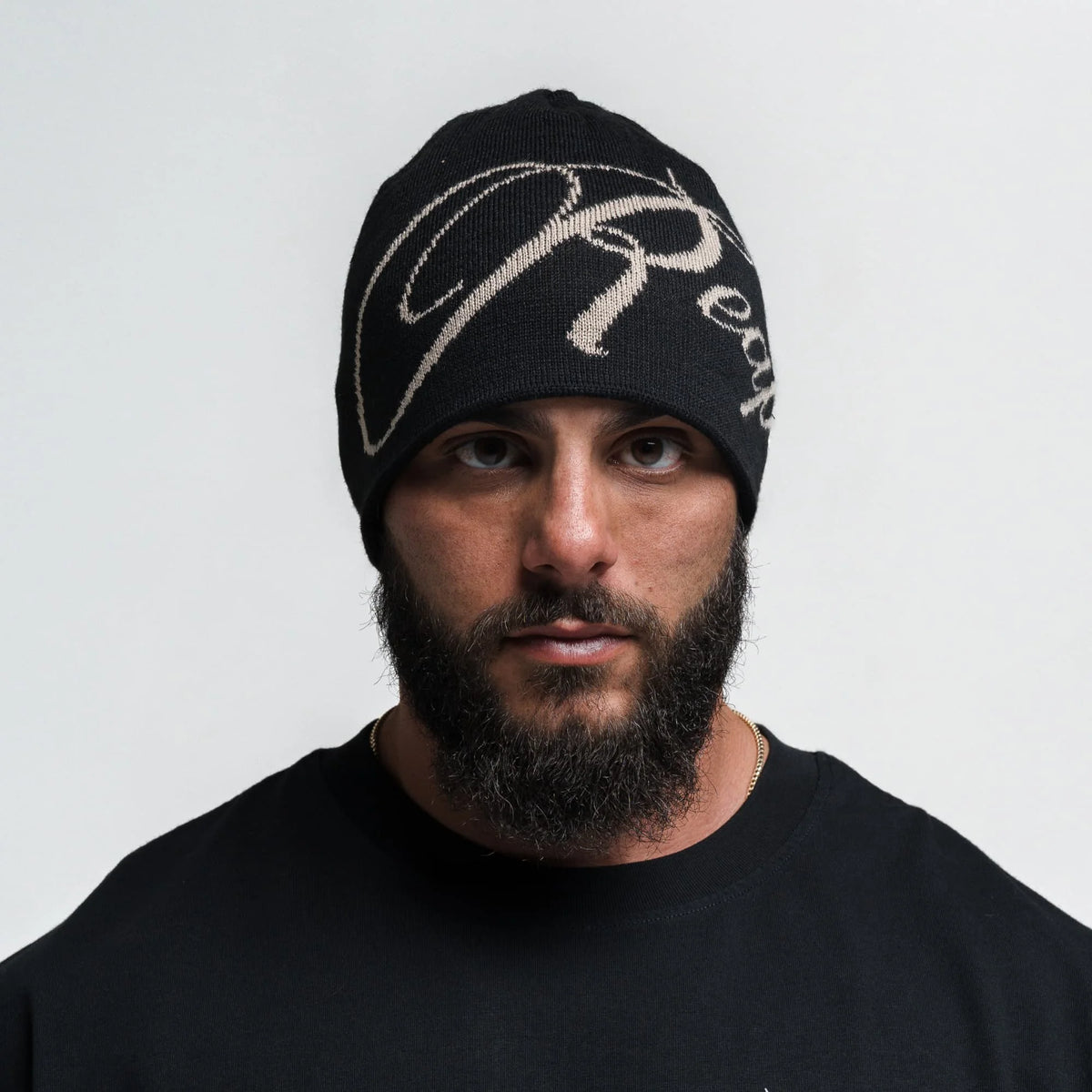 Reapers Skull Cap Beanie - Black/Tan