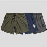 Training Shorts 3-Pack - Green/Navy/Gray
