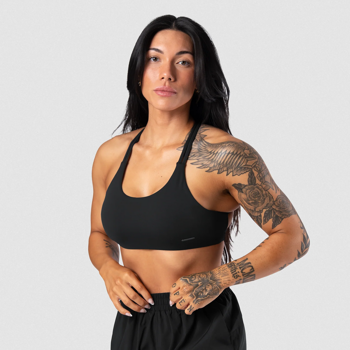 Axis Open Back Bra - Black