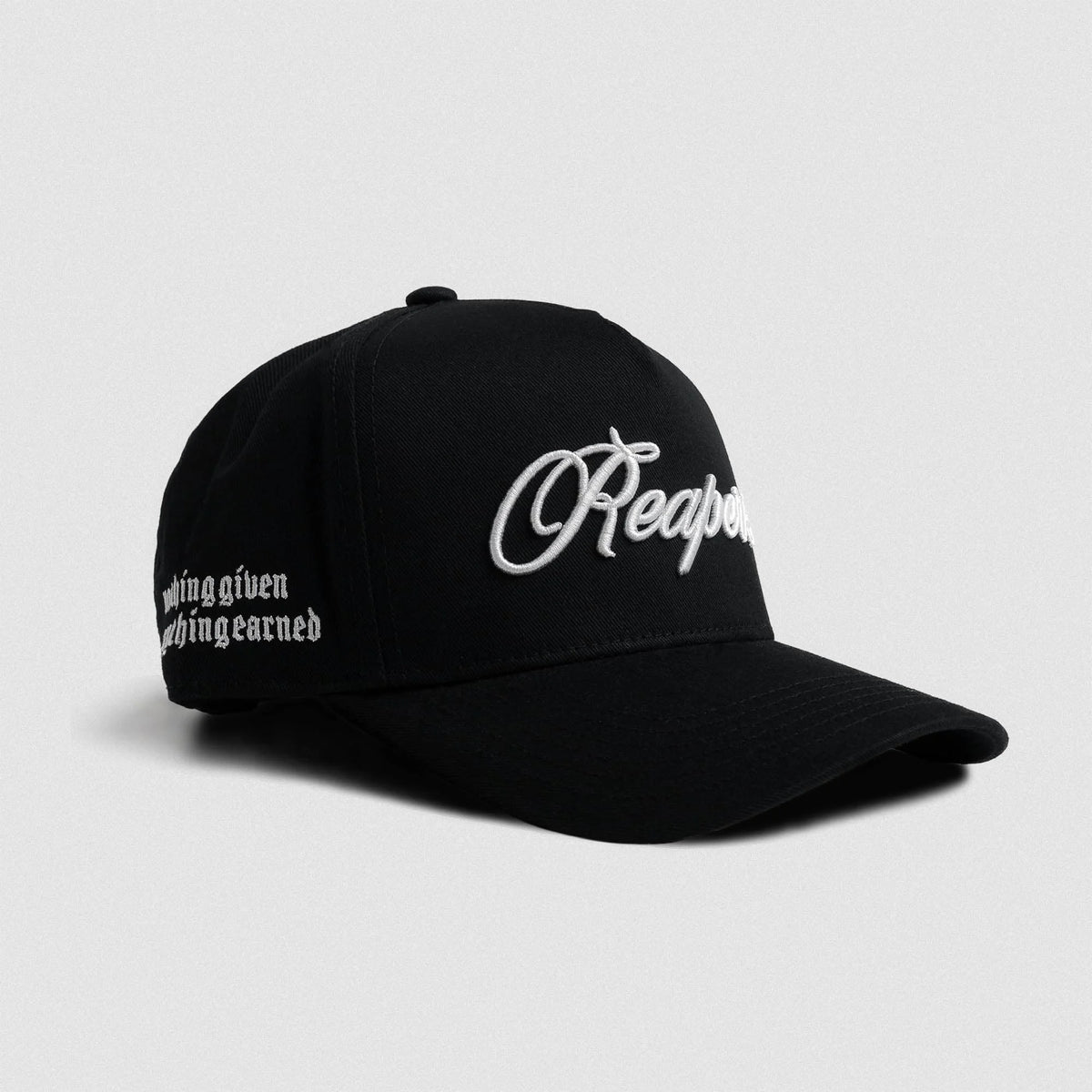 Reapers 5-Panel Cotton Hat - Black/White