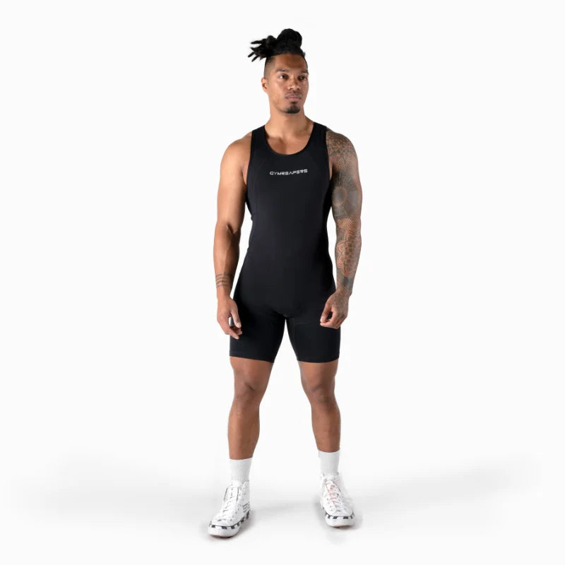 Apex Weightlifting Singlet - Black (IPF Approved)